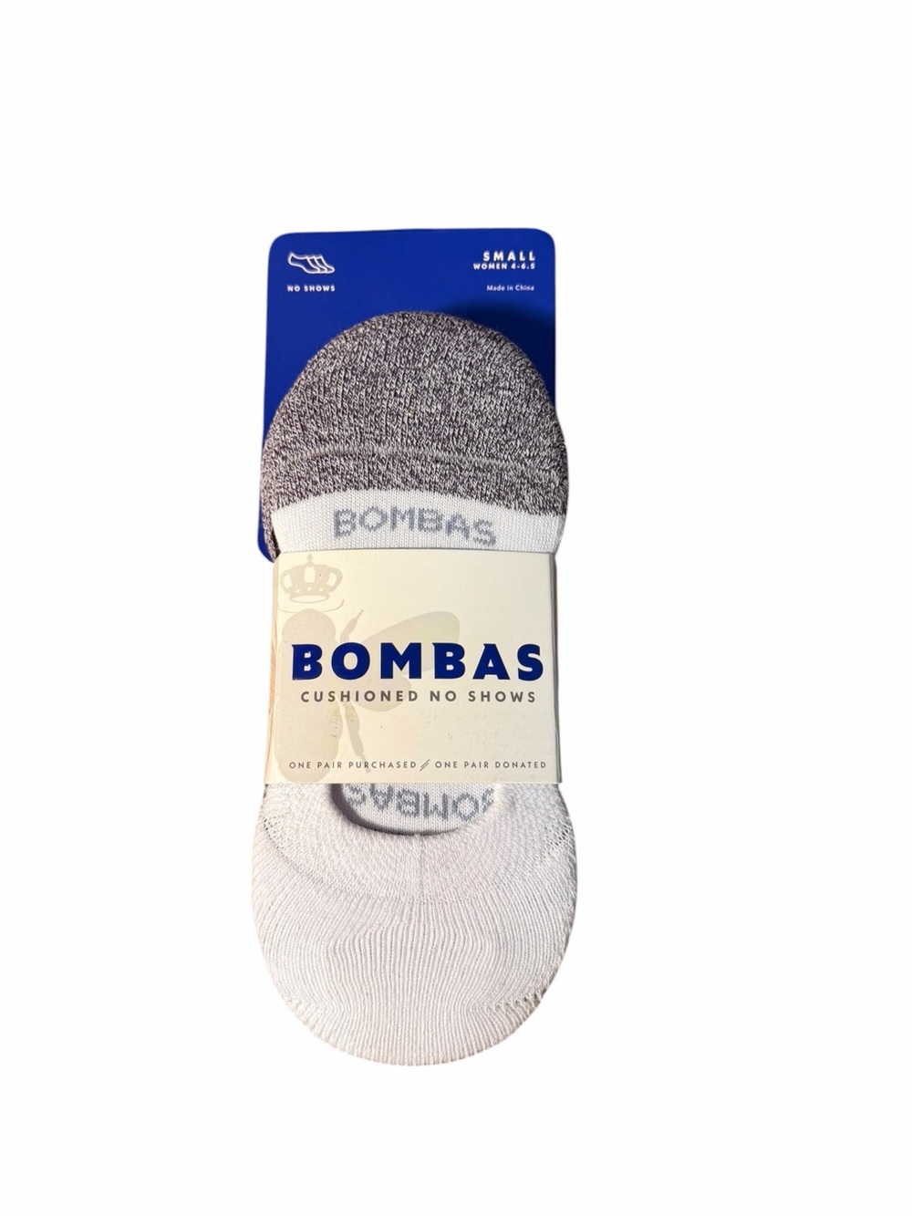 Bombas Cushioned No Show Socks, 3 pack Neutral Colors SMALL NWT